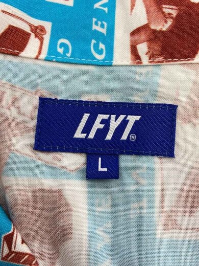 商品画像：半袖シャツ/L/レーヨン/BLU/総柄/LS250206 3