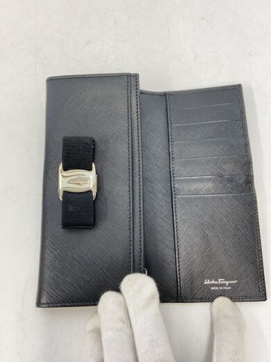 商品画像：長財布/レザー/BLK/無地/レディース/K1-22B559// 4