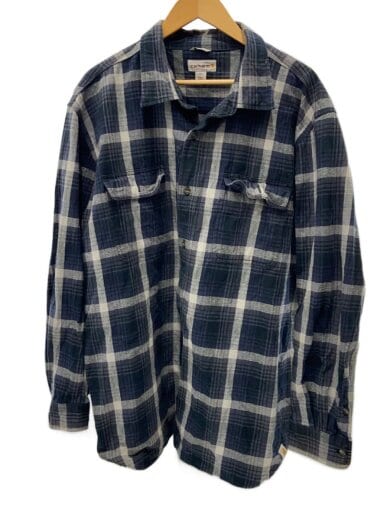 商品画像：長袖シャツ/--/コットン/NVY/チェック/100596 470// 1