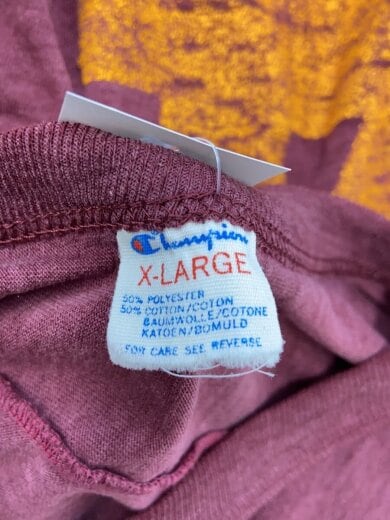 商品画像：7分袖カットソー/XL/ポリエステル/BRD/80S/フットボール/EUREKA 3