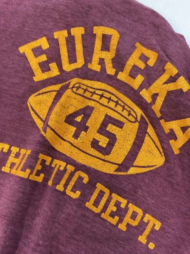 商品画像：7分袖カットソー/XL/ポリエステル/BRD/80S/フットボール/EUREKA 8