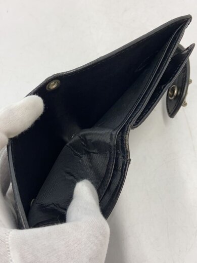 商品画像：2つ折り財布/レザー/BLK/メンズ 7
