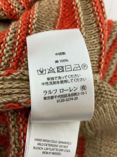 商品画像：ニット・セーター(厚手)/XS/リネン/KHK/ボーダー// 4