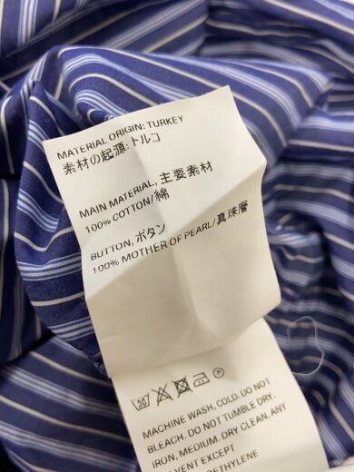 商品画像：長袖シャツ/46/コットン/BLU/ストライプ/M4212BBSP 6
