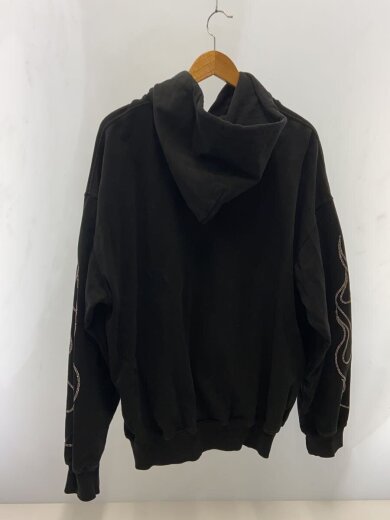 商品画像：ジップパーカー/1/コットン/BLK/ラインストーン 2