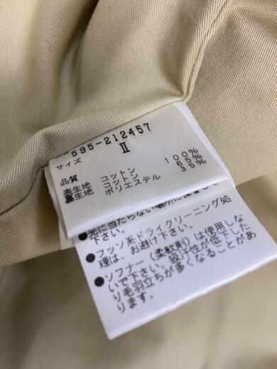 商品画像：ステンカラーコート/2/コットン/BEG/無地/595-212457 5
