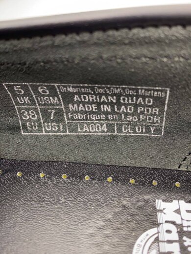 画像：Dr.Martensローファー/UK5/BLK/レザー/タッセルローファー/厚底//5