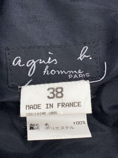 画像：agnes b.テーラードジャケット/48/ウール/BLK/セットアップ//3