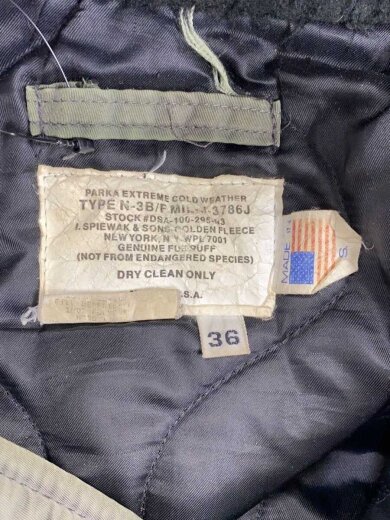 画像：SPIEWAKN-3B/フライトジャケット/36/ナイロン/GRN3