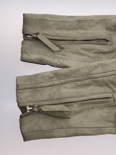 商品画像：レザージャケット・ブルゾン/L/牛革/GRY/無地/3181016 3