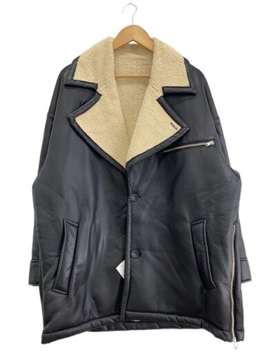 商品画像：レザージャケット・ブルゾン/S/フェイクレザー/BLK/無地/HA030096TO 1