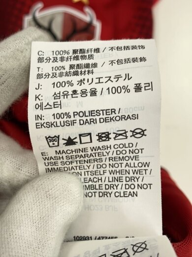 商品画像：Tシャツ/M/ポリエステル/RED/無地 4