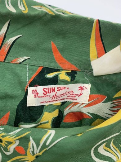 商品画像：アロハシャツ/--/レーヨン/GRN/総柄 3