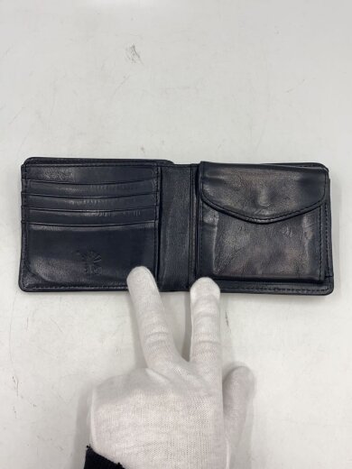 商品画像：2つ折り財布/レザー/BLK/無地/メンズ// 4