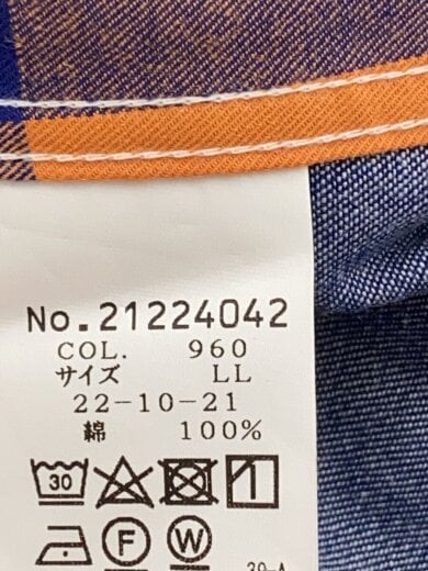 商品画像：長袖シャツ/LL/コットン/マルチカラー/無地 4