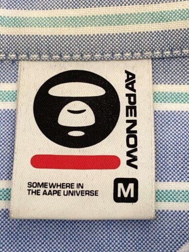 商品画像：半袖シャツ/M/コットン/BLU/ストライプ/AAPSRM8474XXM 3