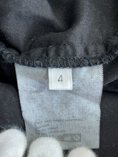 商品画像：カットソー/4/コットン/BLK/無地 4