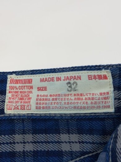 商品画像：ショートパンツ/32/コットン/BLU/チェック/7550 5
