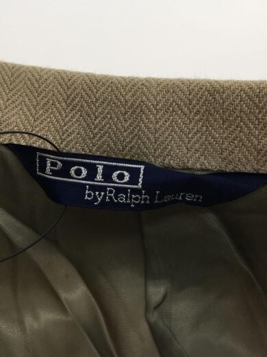 画像：POLO RALPH LAURENテーラードジャケット/AB7/シルク/ベージュ/ヘリンボーン3