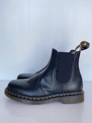 Yellow Stitch Smooth Leather Chelsea Boots/UK8/BLK/レザー