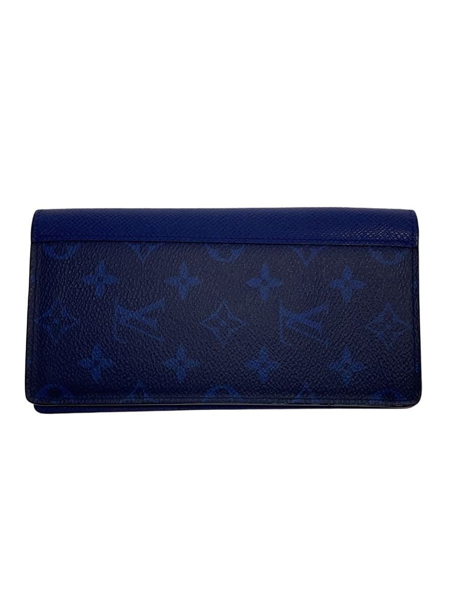LOUIS VUITTON / ポルト・フォイユ・ブラザ_タイガラマ/PVC/BLU/メンズ