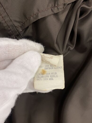 商品画像：G-1/レザー/BRW/右袖擦れはがれ有/裾擦れ有/ジップ少し固め 4