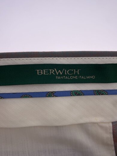 商品画像：morello/スラックスパンツ/52/ウール/GRN/tt1169/グリーン×オレンジ 4