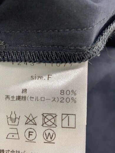 商品画像：半袖シャツ/FREE/コットン/BLK/無地/Y243-11077 4