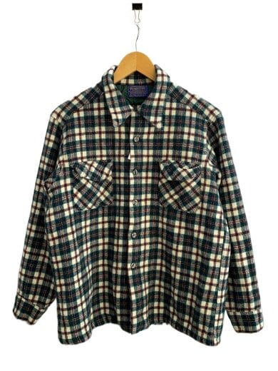 商品画像：ネルシャツ/XL/ウール/GRN/チェック 1