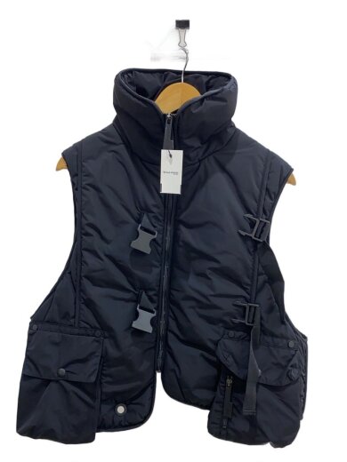 商品画像：中綿ベスト/M/ポリエステル/BLK 1