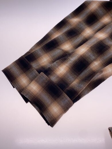 商品画像：オンブレチェックビックシャツ/ワイドパンツ/one/ポリエステル/BRW/オンブレCK 5