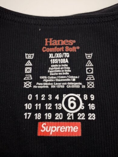 商品画像：24SS/Tagless Tank Top 1 Pack/タンクトップ/XL/コットン/BLK 3