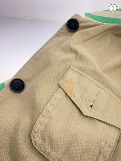 商品画像：内側汚れ有/STEWART REVERSIBLE JACKET/S/コットン/GRN/ボーダー 7