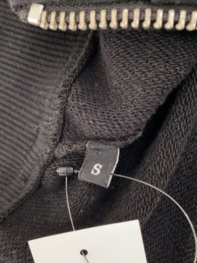 商品画像：ニットスウェット切替rジャケット/S/コットン/BLK/A00603 4