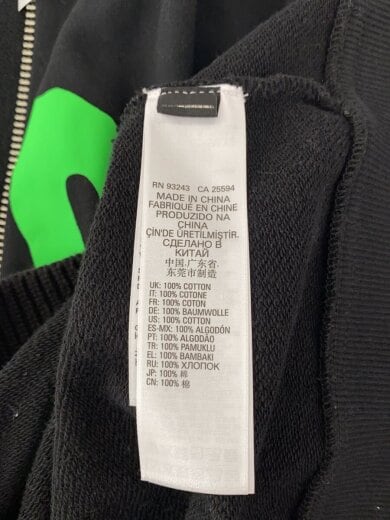 商品画像：ニットスウェット切替rジャケット/S/コットン/BLK/A00603 5