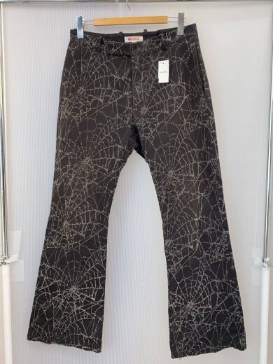 商品画像：裾破れ/24AW/FLOCKY WEB FLARE PANTS/50/コットン/BLK/MPFW-PT0924// 1