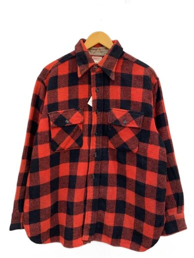 商品画像：60S/ウールバッファローチェックシャツ/マチ付/RED// 1