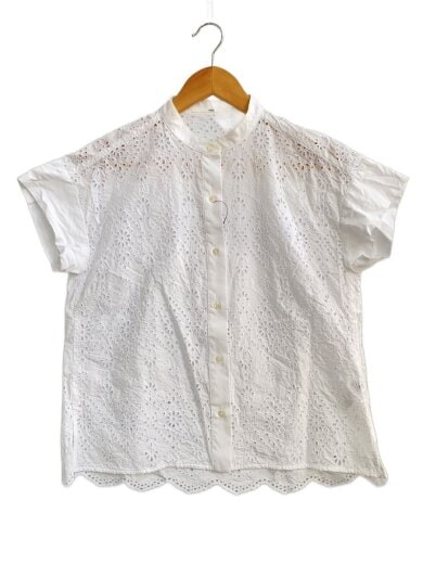商品画像：レースフレンチシャツ/FREE/コットン/WHT/TBDS-101// 1