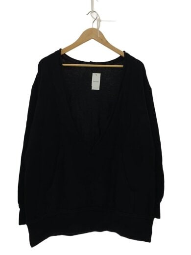 商品画像：ニット・セーター(厚手)/S/ウール/BLK/無地/LR-T23-131 1