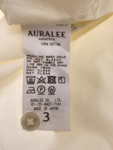 商品画像：長袖シャツ/3/コットン/CRM/無地/A00S03TN 4