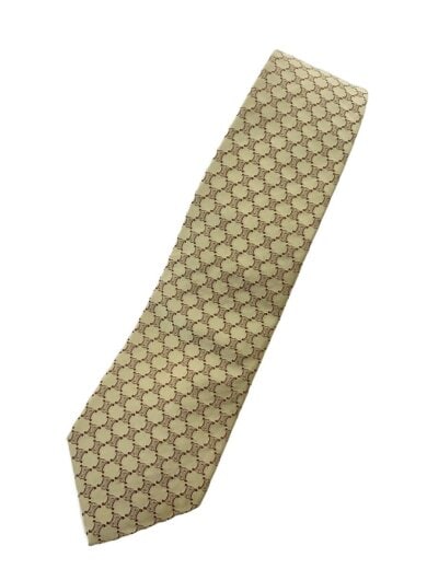 商品画像：ネクタイ/シルク/BEG/総柄/メンズ 1