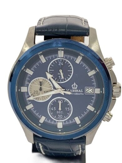 商品画像：クォーツ腕時計/アナログ/レザー/NVY/NVY/MRZ020-LSBL 1