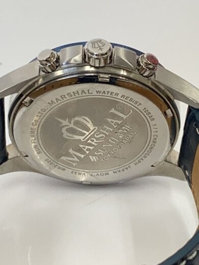 商品画像：クォーツ腕時計/アナログ/レザー/NVY/NVY/MRZ020-LSBL 3