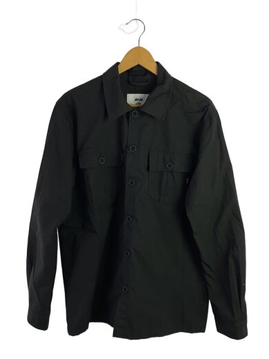 商品画像：長袖シャツ/M/コットン/BLK/無地/ミリタリーシャツ 1