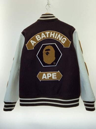 商品画像：スタジャン/M/ウール/BRW/無地 2