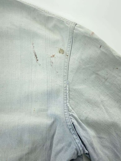 商品画像：長袖シャツ/60S/70S/フレンチワーク/BLU/無地 4