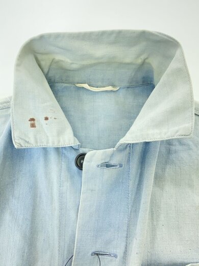 商品画像：長袖シャツ/60S/70S/フレンチワーク/BLU/無地 7