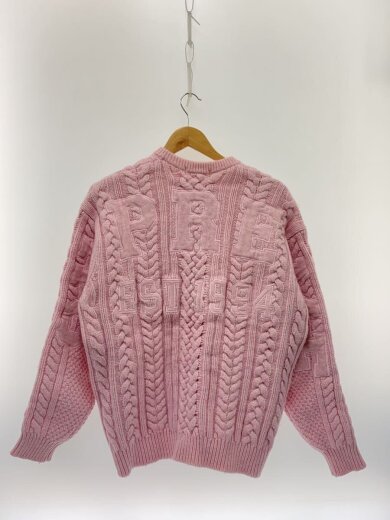 商品画像：23AW/Applique Cable Knit Sweater/L/ウール/PNK/無地 2