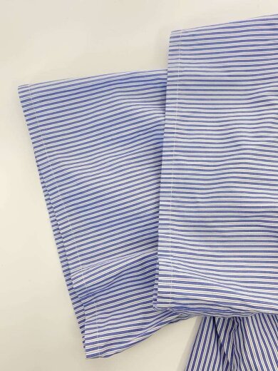 商品画像：半袖シャツ/38/コットン/BLU/ストライプ/64-11-0137-287 6