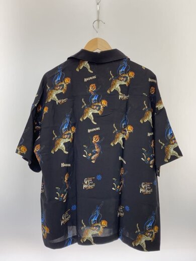 商品画像：Haoming/半袖シャツ/M/--/BLK/総柄/405-01-BK 2